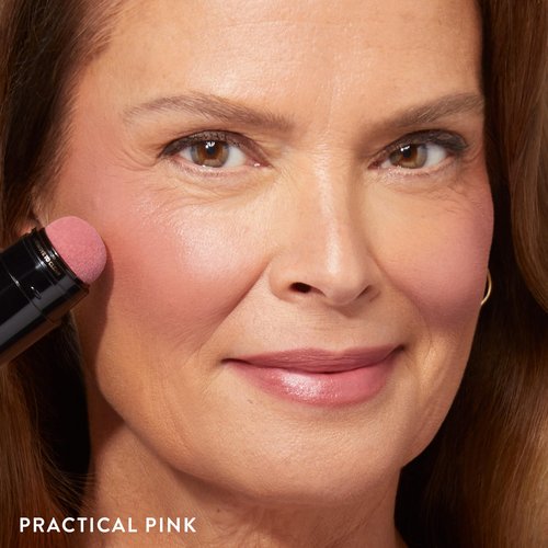 LAURA GELLER NEW YORK Serum Blush Cheek Tint, Practical Pink + Angled Blush Brush