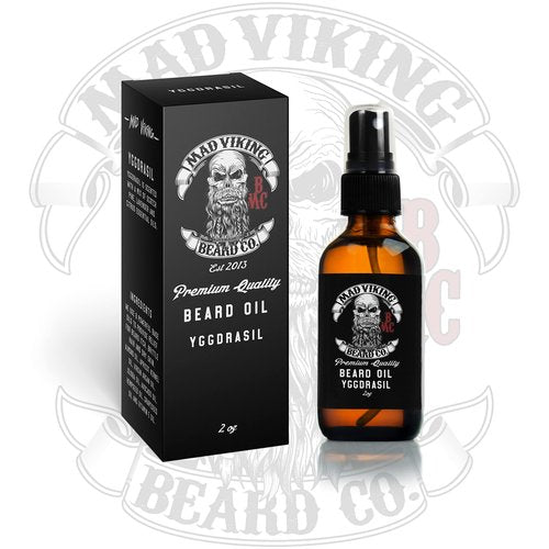Mad Viking Fenrir Beard Oil – Hydrate, Soften, And Grow Your Beard Naturally. Fight Itch And Dandruff With A Bold Neroli, Rum & Tobacco Scent. Made In The USA - 2oz
