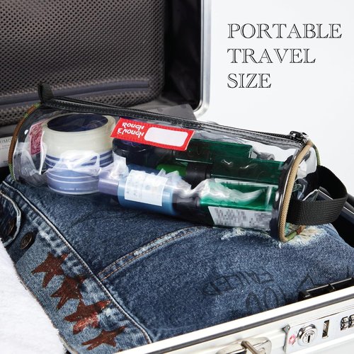 Rough Enough Clear Travel Toiletry Bag for Women Leakproof Cosmetic Makeup Organizer for Toiletries Traveling Essentials