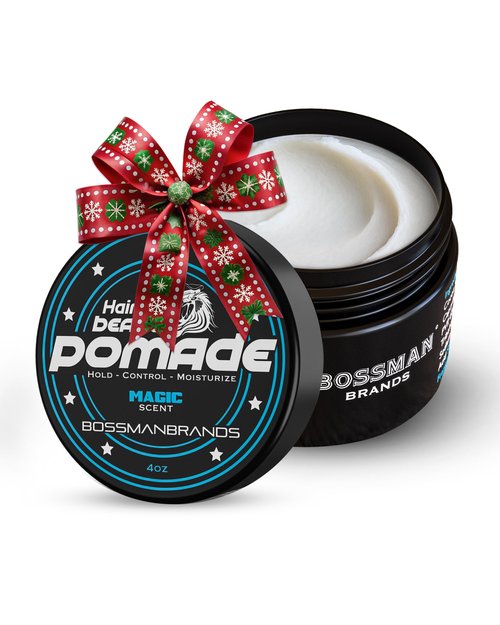 Bossman Hair & Beard Pomade for Men (Magic Scent) – Medium Hold & Moisturizing for Hair, Beard & Mustache Styling – Made in USA