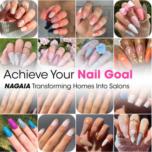 NAGAIA Premuim Nail Dipping System, Dip Essential Liquid Set, All In One Dip Liquid Kit, Home & Salon Nail Dipping Manicure, Air Dry Dip Powder System, Salon Acrylic Nail Alternative, 3 Replaced Brush