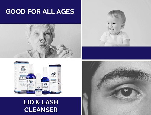 Lid and Lash Cleanser – 2oz Glass Bottle – Pure Hypochlorous Acid Spray for Soothing Dry Eye Irritation – Daily Eyelid & Lash Cleanser