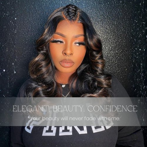 BQRIH F1B/30 Brown Highlighted 2x6 HD Closure Only Body Wave Human Hair 12 Inch, 12A 100% Virgin Remy Deep Middle Part Ombre Honey Blonde Highlight 2by6 Kim K Lace Closure Pre Plucked For Women Sew In