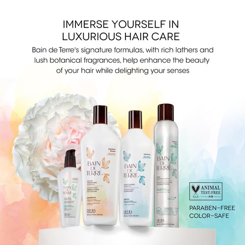 Bain de Terre Passion Flower Color Preserving Conditioner, Luxurious Hydration for Vibrant Color & Protection from Fading, with Argan & Monoi Oils, Paraben-free, Vegan, 33.8 Oz