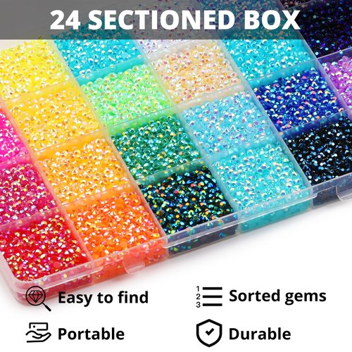 32000Pcs 3mm Rainbow Colorful Jelly Rhinestones Gems Bedazzling Bedazzed Kit, Multi Colored Gemstones Flatback Bedazzler Crafts Clothes Crafting Clothing, Stones Jewels SS10 Resin Rinestone b7000 Glue