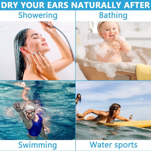 Electric Ear Dryer for Swimmer’s Ear by Tilcare - Rechargeable Ear Drying Water Remover for Swimming, Showering, and Hearing Aids - Comes with 3 Ear Drying Tips & Carrying Pouch
