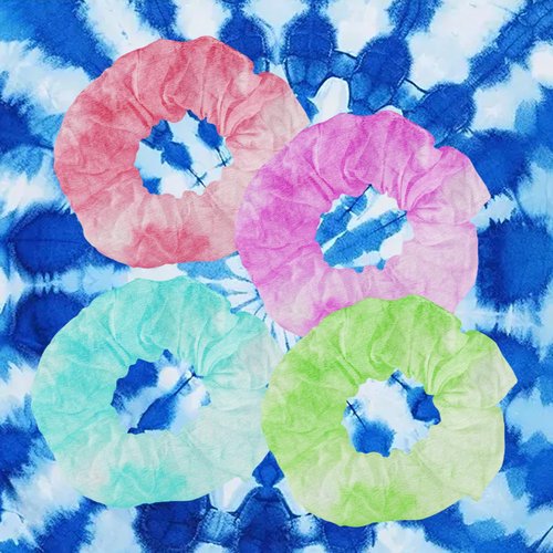 UCEHIPAW 80 Pcs White Cotton Scrunchies Non Slip Stretchy Elastic Head Wrap Holder Hair Ties Accessories 35 Scrunchies 20 Bow Hair Ties 25 Headband for Women DIY Tie Dye Party Supplies
