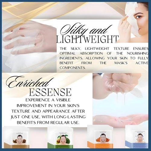 Face Masks Skincare | 20-Pack Hydrating Hyaluronic Acid Face Sheet Mask | Anti-Aging Skincare | PH Balanced for Sensitive Skin | Not Tested on Animals | Korean Skincare