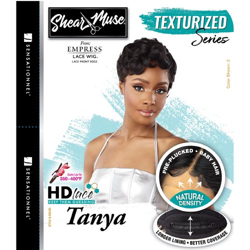 Sensationnel Shear Muse Lace Wig - Tanya Deep Laceparting Hand Tied Ready to Wear Synthetic Prestyled Units (LIGHTASHBROWN)