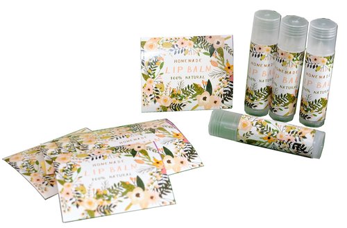 ZZYBIA Assorted T5 50pcs Lip Balm Labels - Paper Stickers for Lip Balm Containers