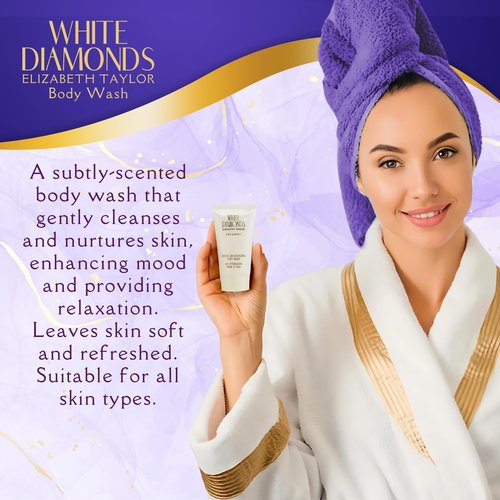 Elizabeth Taylor White Diamonds Ladies Gift Set With Spray, Body Lotion, Body Wash & Perfume