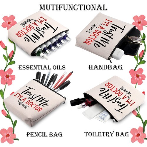 Generic WCGXKO Future Doctor Gift MD Gift Trust Me I’m Almost A Doctor Zipper Pouch Makeup Bag for Doctor Graduation (Almost A Doctor)