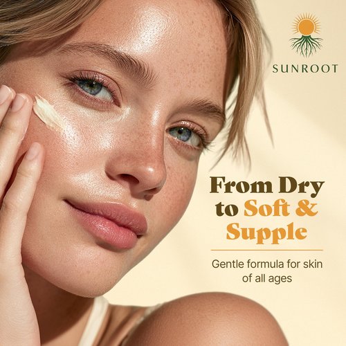 Sunroot Naturals Whipped Tallow Balm, Vanilla Orange Cream Moisturizer, Natural Ingredients, Glass Jar, 2.85 oz, Face and Body Care