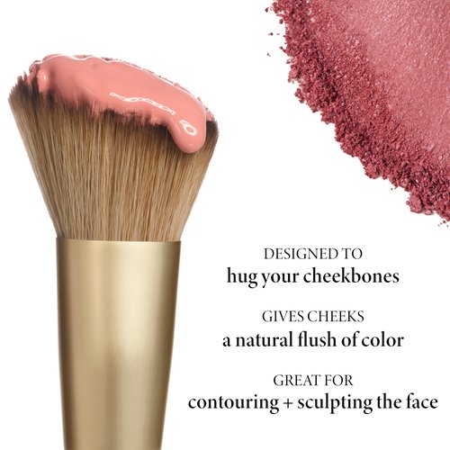LAURA GELLER Baked Blush-n-Brighten Marbleized Blush + Angled Brush - Ultra-Soft Vegan Bristles - Pink Buttercream