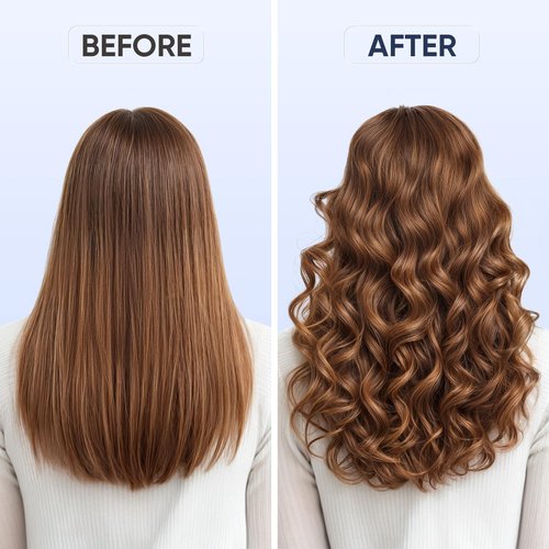 Ryanboo 1 Inch Curling Iron, 5 Temperature Settings, Professional Spring Hair Iron for All Hair Types, Max 430℉ with Heat Resistant Mat (1 Inch Black)