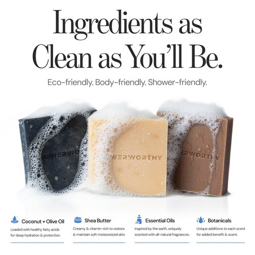 Showerworthy Plant Based Natural Bar Soap Gift Set – 8 Handmade Organic Soap Bars for Men & Women – Cold Process With Essential Oils for Moisturizing Dry & Sensitive Skin 8 Different Scents 5 oz Each