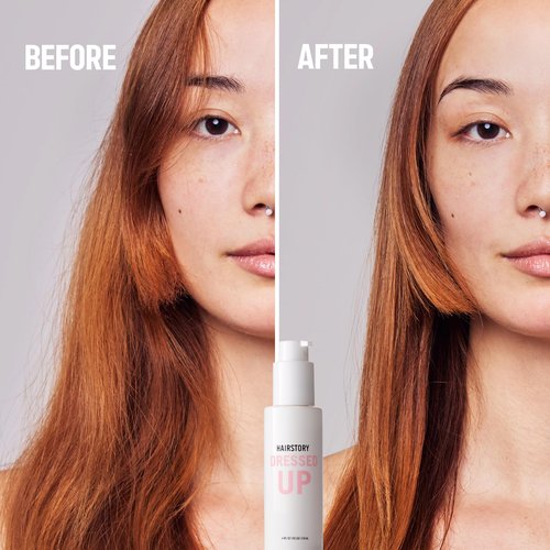 Hairstory Dressed Up - Heat Protectant Hair Care Lotion | Leave-in Thermal Protection for Blow Dryer, Curling & Flat Iron | Split Ends and Frizziness Protector | Styling Cream to Maintain Volume, 4oz