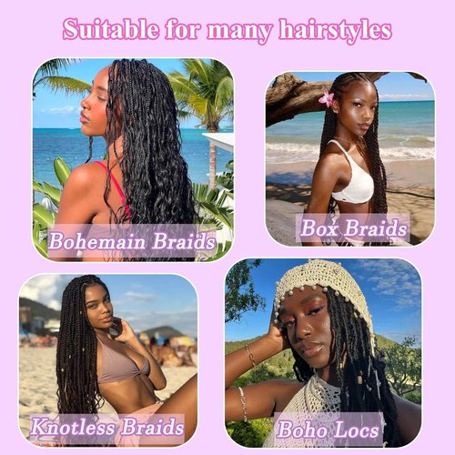 Human Braiding Hair 2 Bundles 100g 20 Inch Deep Wave Bulk 100% Human Hair for Braiding No Weft 12A Brazilian Virgin Human Hair Extensions for Boho Braids Natural Black