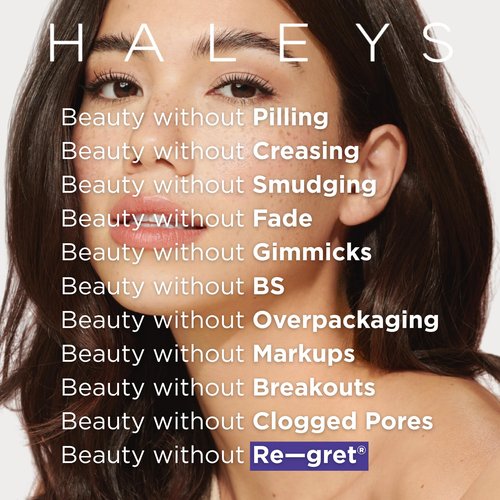 HALEYS Kabuki Makeup Brush – Soft, Dense Vegan Makeup Brush for Liquid, Cream & Powder Foundation, Seamless Blending, Airbrush Finish, Dermatologist-Tested, Cruelty-Free Face Brush