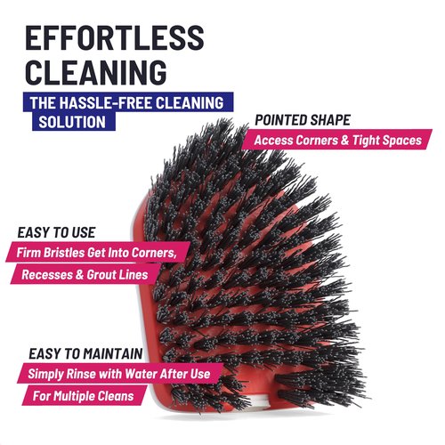 Moku Home Replacement Scrubber Refill for Moku Home Extendable Tub Tile Shower Scrubber for Cleaning Non-Scratch (1x Bristle Brush Red)