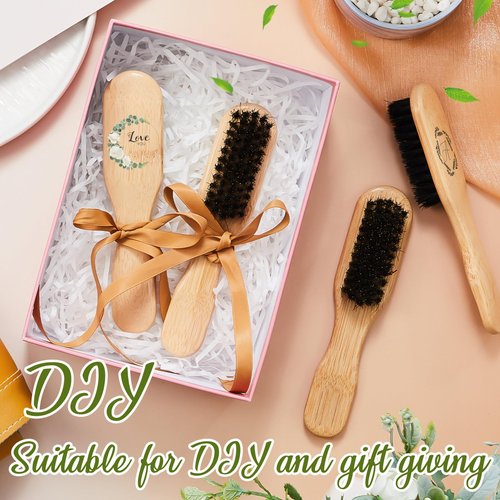 Weysat 24 Pack Boar Bristle Hair Brushes - Natural Wooden Handle Brushes for Thick Hair, Beard, Frizz Control, Pet Grooming, Smoothing Flyaways - Dual Use for Women, Men, Cat & Dog