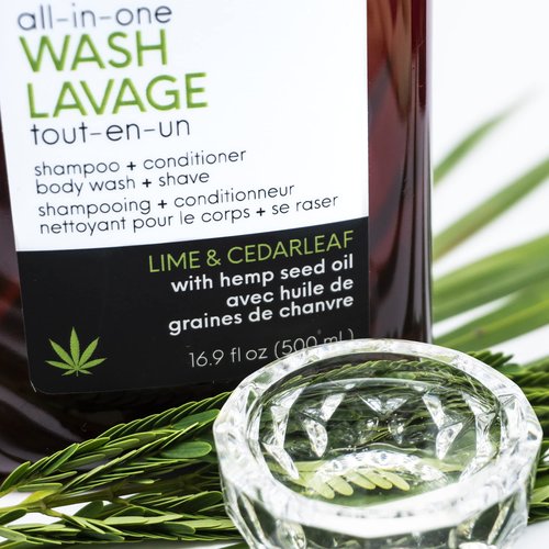 Vitabath Men's Lime & Cedarleaf All-In-One Body Wash Moisturizing Bath & Shower All Over Refresh, Hydrating Cleanser, Shampoo, Conditioner, Soap & Shave For All Skin Types - 16.9 fl oz