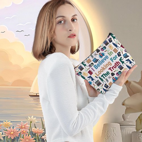 LEVLO Nancy Movie Cosmetic Bag Nancy Fans Gift I Believe In Looking For The Truth Nancy Makeup Zipper Pouch Bag For Women Girls (Looking For The Truth F Bag)
