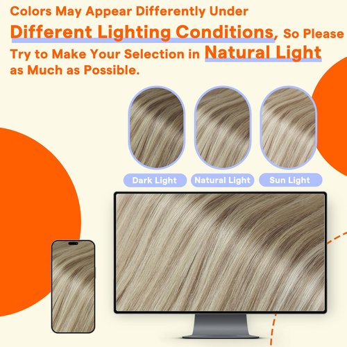 Full Shine Tape in Hair Extensions Human Hair 18 Inch Color 16 Highlight 22 Blonde Invisible Tape in Extensions 50 Grams Human Hair Extensions Tape Ins 20 Pieces for Wedding