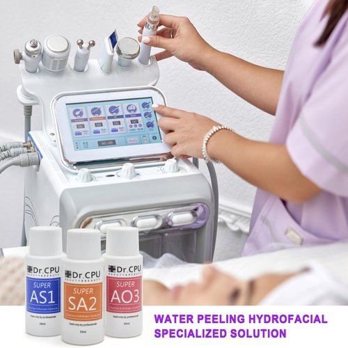 Hydrofacial serum Water Peeling Aqua Peel Concentrated Solution Face cleansing and moisturizing 30ml/1.01oz Per Bottle Dilute to 800ml/27oz Solution Use AS1 SA2 AO3 3 Bottles Per Set Elitzia ETCCS123T
