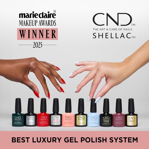CND Shellac DURAFORCE Gel Nail Polish Top Coat, Last Step Mirror Shine Adhesive Longwear Layer for Thin Damaged Nails, 0.50 fl oz