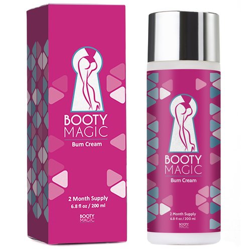 Booty Magic Butt Enhancement Cream - 6.8oz Butt Cream for Bigger Butt, Booty Cream Bigger Booty with Maca Root Extract, Pueraria Mirifica, Aloe Vera for Volume, Roundness and Softness