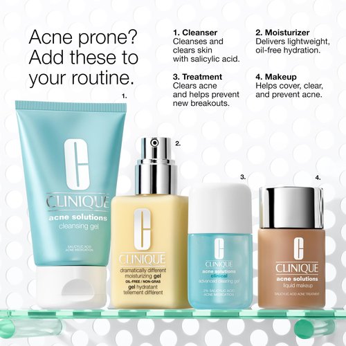 Clinique Acne Solutions Clinical Clearing Gel Acne Treatment With Witch Hazel + Salicylic Acid For Very Dry to Oily Skin Types | Oil-Free | Soothing, 0.68 Fl Oz