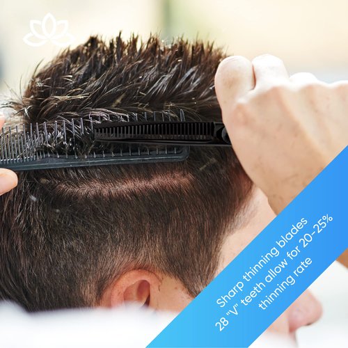 Equinox Professional Scissors Set - Barber & Thinning Shears for Hair Cutting & Grooming, Premium Japanese Stainless Steel, Barber Accessories & Tools