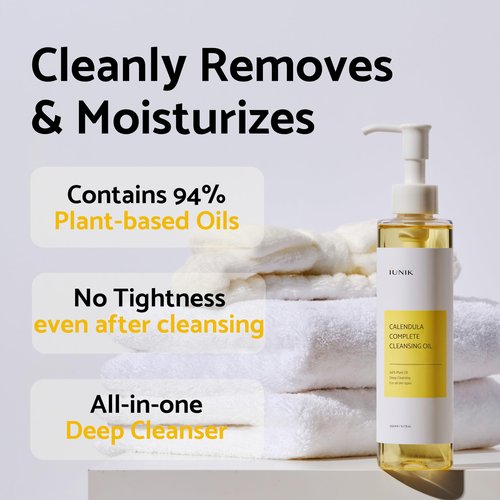 IUNIK Centella Calming Moisture Daily Sunscreen SPF 50+ PA++++ Matte & No White Cast Centella Asiatica w/ Calendula Cleansing Oil Kit