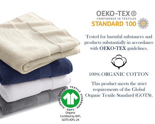 Delara Organic Cotton Luxuriously Plush Washcloths Pack of 6 | GOTS & Oeko-TEX Certified | Premium Quality Face Towels | Feather Touch Technology|650 GSM Long Staple|Soft, Quick Dry & Ultra-Absorbent