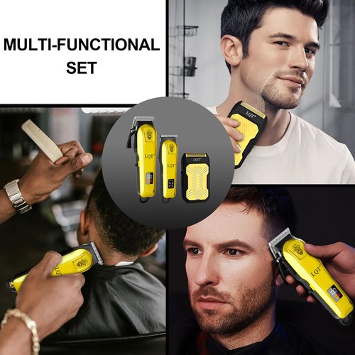 LQT Hair Clippers for Men Professional, Beard Trimmer Kits & Sets, Cordless Mens Hair Trimmer, Electric Shavers, Haircutting Machine with LED Display, Barber Clippers Kit for Men Grooming Gifts