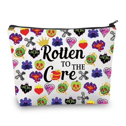 BDPWSS Villain Makeup Bag Villain Fans Gift Rotten To The Core Zipper Pouch Villain Queen Fans Gift Witchy Lover Gift (Rotten to Core)
