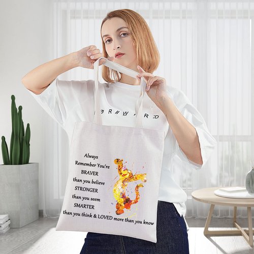 WZMPA Tiger Cosmetic Makeup Bag Tiger Fans Gift You Are Braver Stronger Smarter Than You Think Tiger Makeup Zipper Pouch Bag For Women Girls (Always Tiger Tote)