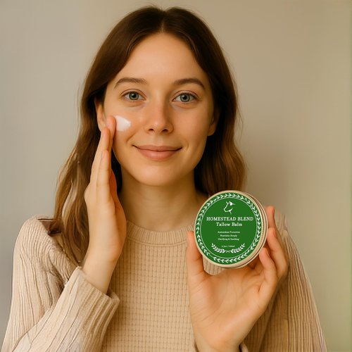 WAESKI Homestead Blend Tallow Balm - Tallow and Honey Blam, Natural Ingredient Whipped Moisturizer for Face & Body, Antioxidant Protection | Nourishes Deeply | Clarifying & Soothing