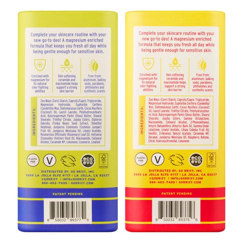 BRIXY Magnesium Deodorant, Effective Odor Control With Ceramide & Niacinamide For Skin Health, Aluminum Free, Baking Soda Free, Sensitive Skin Deodorant, Vegan, Plastic Free, Lightly Scented