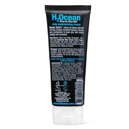 H2Ocean Ocean Care Tattoo Aftercare Lotion 2.5ounces-Fragrance Free Tattoo Moisturizing Cream-For New & Old Tattoos-Heals & Revitalizes - Dye Free (Pack of 2)