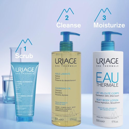 URIAGE Body Scrubbing Cream | Body Scrub & Exfoliator, Softens & Smoothes, Gently Removes Dead Cells, Creamy Texture, 200 mL/ 6.76 Oz