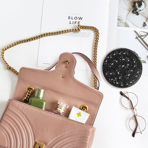 Dynippy Compact Mirror 3.15 inch Double-Sided 1X/2X Magnifying Bulk Pu Leather Makeup Mirrors Round Mirror for Purses Small Pocket Portable Hand Mirror (1, Bling Black, 3.15 * 3.15 inch)