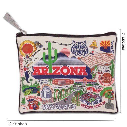 catstudio University of Arizona Collegiate Zipper Pouch Purse | Holds Your Phone, Coins, Pencils, Makeup, Dog Treats, & Tech Tools