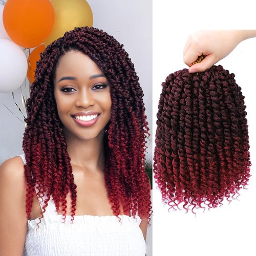 Forevery Passion Twist Hair 14 Inch Passion Twist Crochet Hair 9 Packs Crochet Hair for Black Women Pretwisted Crochet Twists Hair Pre Looped Tbug