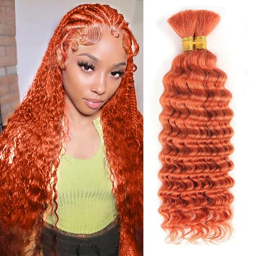 Bulk Human Hair For Braiding No Weft Unprocessed Brazilian Virgin Deep Wave Human Hair Bulk for Micro Braids Wet and Wavy Deep Bulk Human Hair Braids (350-Deep Wave Bulk, 100g-18 Inch)