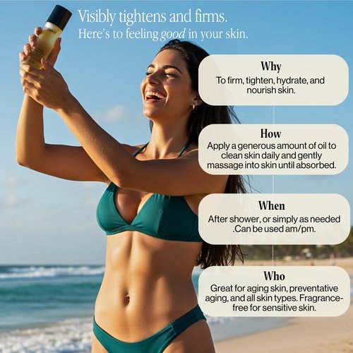 Body Firming Oil for Skin Firming and Tightening with Collagen Peptides, Bakuchiol, Squalane, Vitamin E, Collagen Body Oil, Anti Cellulite Massage Oil Cellulite Remover for Legs Body Oil for Skincare