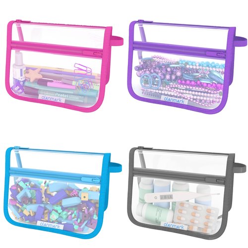Olanmark TSA Approved Toiletry Bag - Quart Size Travel Bag for Toiletries - Reusable Clear Bag for Liquids - 311 Compliant Airplane Bag