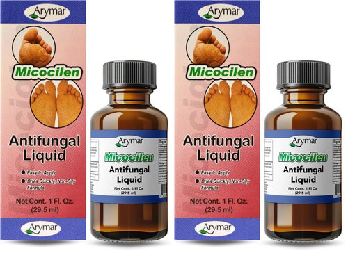 Arymar Micocilen Liquid (1 oz) with Brush Applicator - Fast-Acting Formula for Nail & Skin Health (Pack of 2)