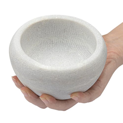 CHARMMAN Shaving Soap & Cream Bowl for Men, Natural White Marble Stone, Heat Preservation, Easier to Whip Up a Fantastic Foam with Interior Micro-ridges, Art of Shave Lather bowl …
